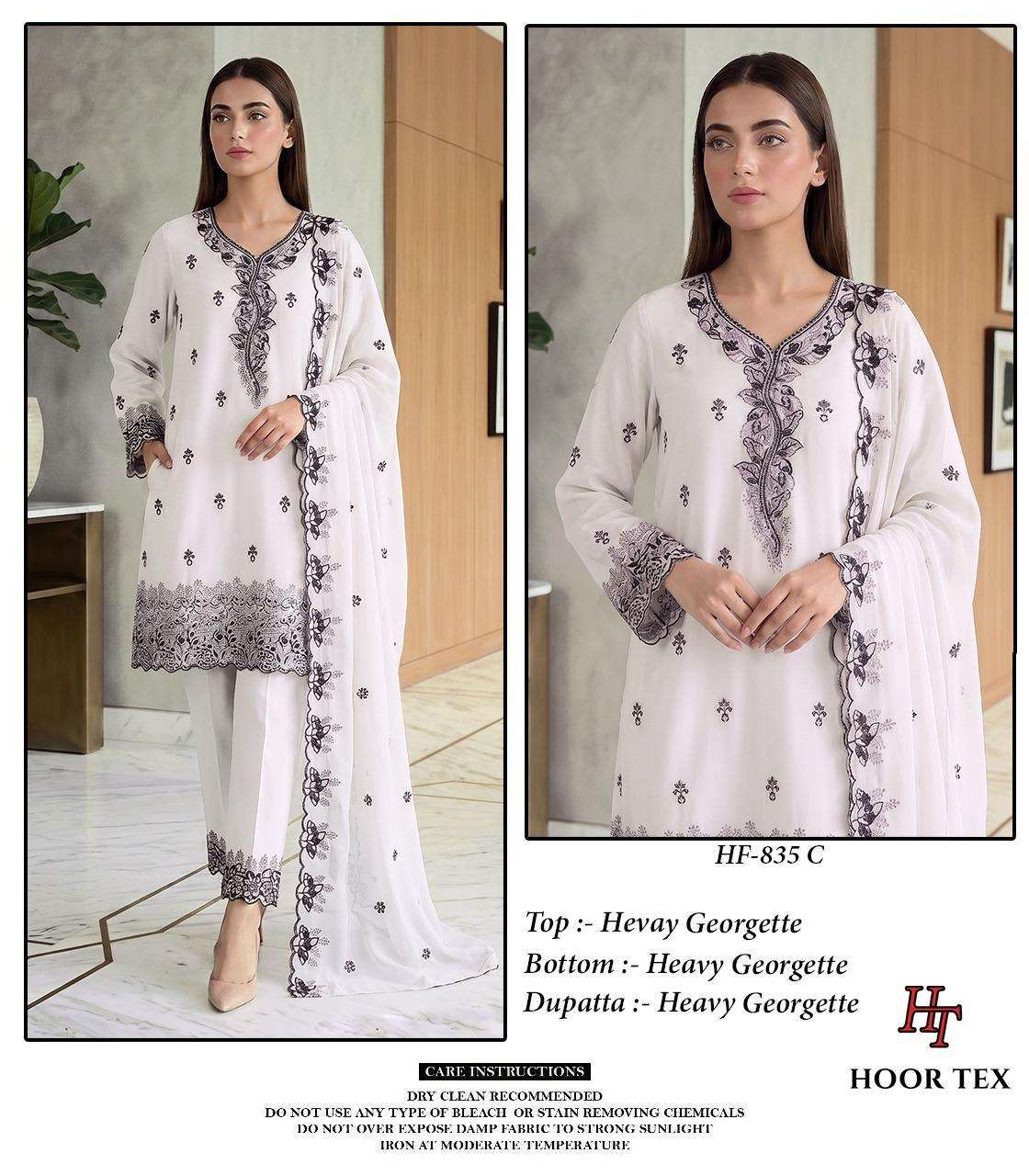 Hoor Tex HF-835 Georgette Embroidered Pakistani Suit Set