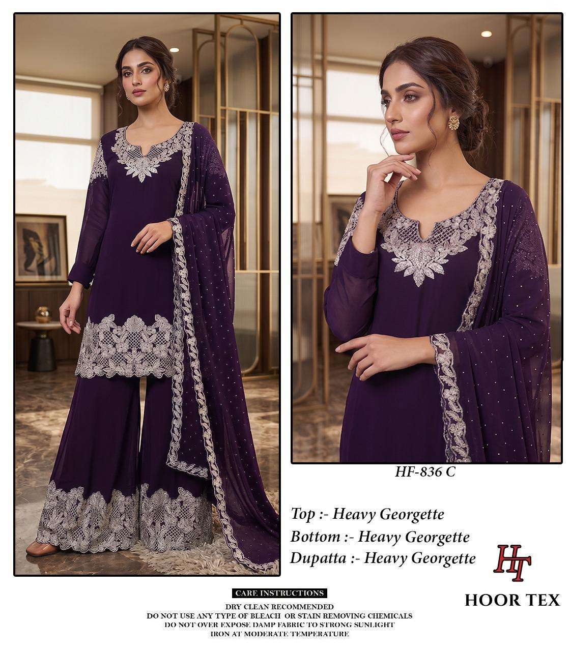 Hoor Tex HF - 836 Georgette Pakistani Suit Set - Amrah Wholesale