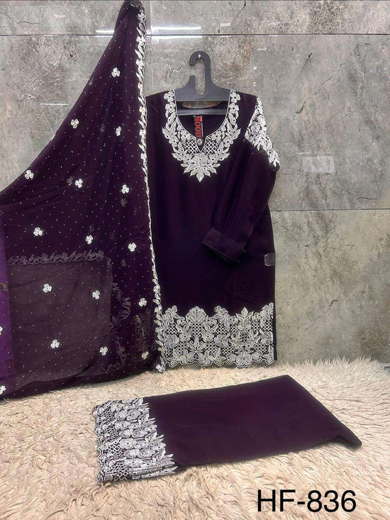 Hoor Tex HF - 836 Georgette Pakistani Suit Set - Amrah Wholesale