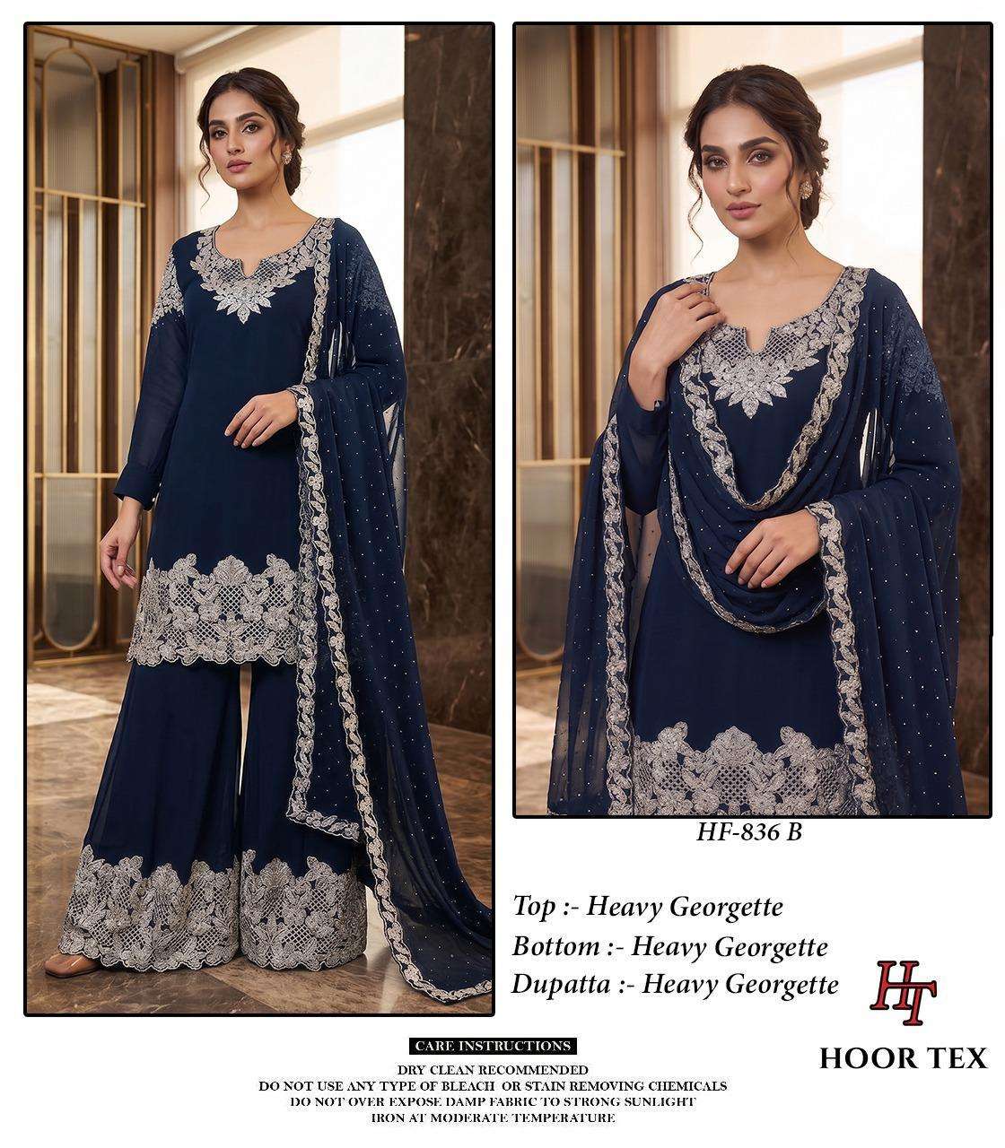 Hoor Tex HF - 836 Georgette Pakistani Suit Set - Amrah Wholesale