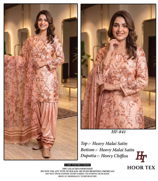 Hoor Tex HF - 840 To HF - 846 Malai Satin Dress Material - Amrah Wholesale