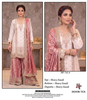 HOOR TEX HF-842 FANDY STITCHED SALWAR SUIT SET