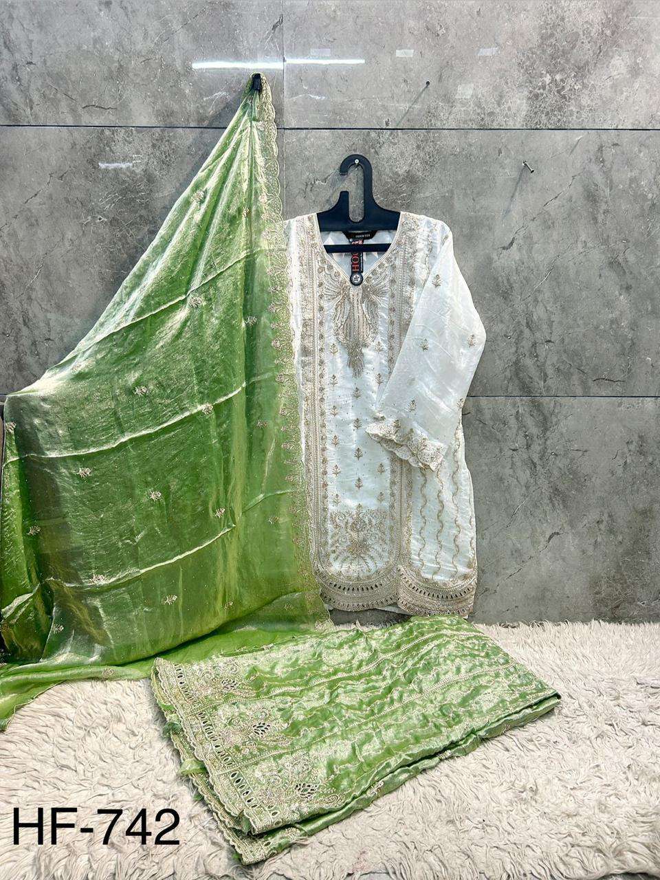 HOOR TEX HF-842 FANDY STITCHED SALWAR SUIT SET - Amrah Wholesale