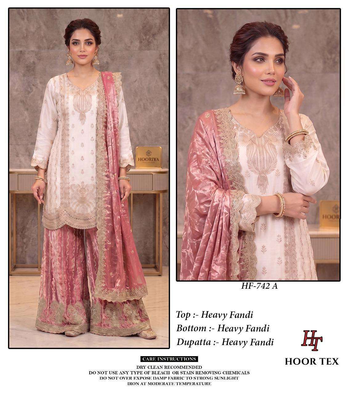 HOOR TEX HF-842 FANDY STITCHED SALWAR SUIT SET - Amrah Wholesale