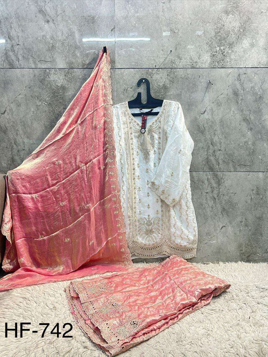 HOOR TEX HF-842 FANDY STITCHED SALWAR SUIT SET - Amrah Wholesale