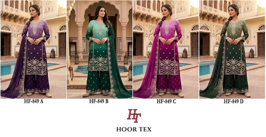 Hoor Tex HF-849 Fancy Embroidery Stitched Pakistani Suit Set - Amrah Wholesale