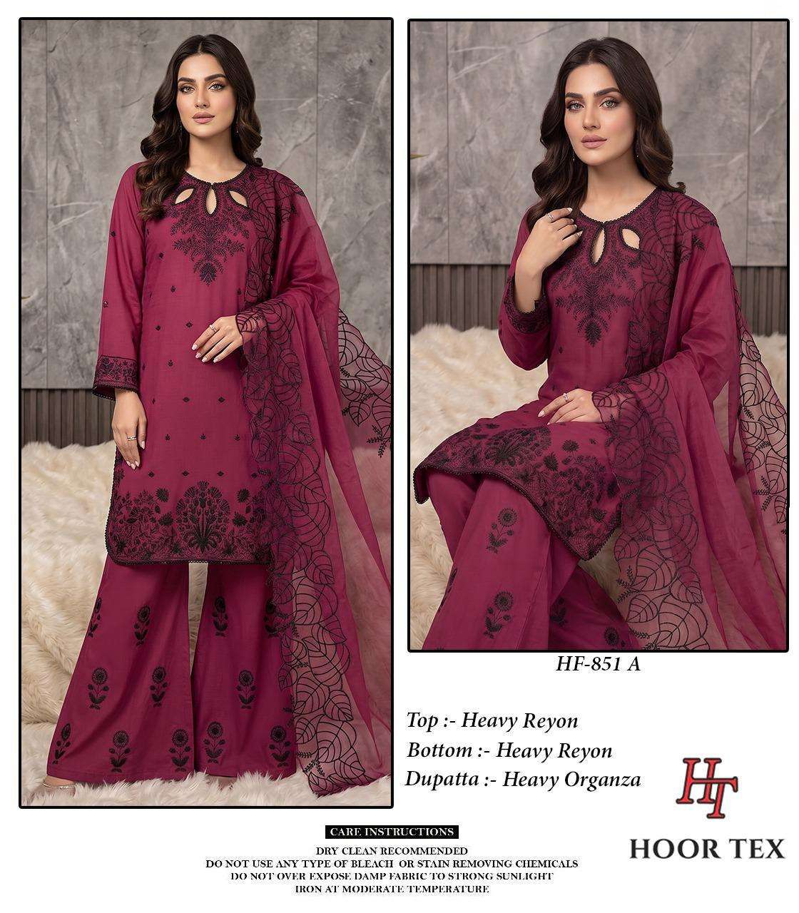 Hoor Tex HF-851 Rayon Pakistani Suit Set