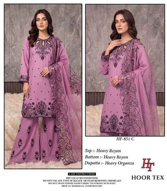 Hoor Tex HF-851 Rayon Pakistani Suit Set
