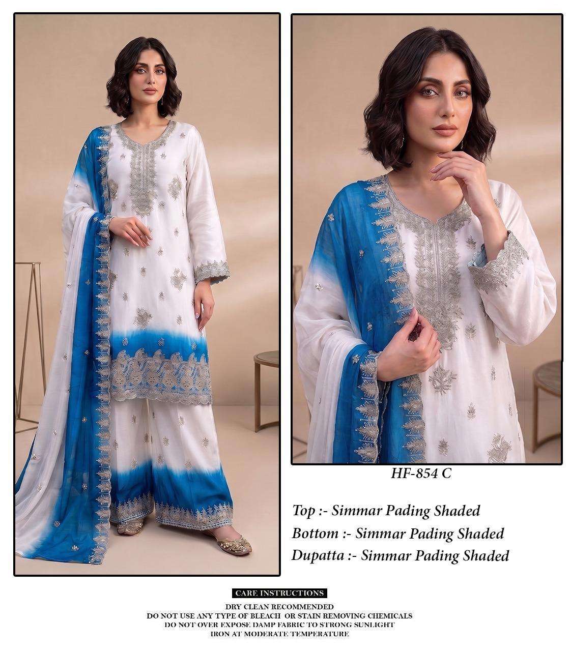 Hoor Tex HF-854 Simmer Embroidered Pakistani Suit Set