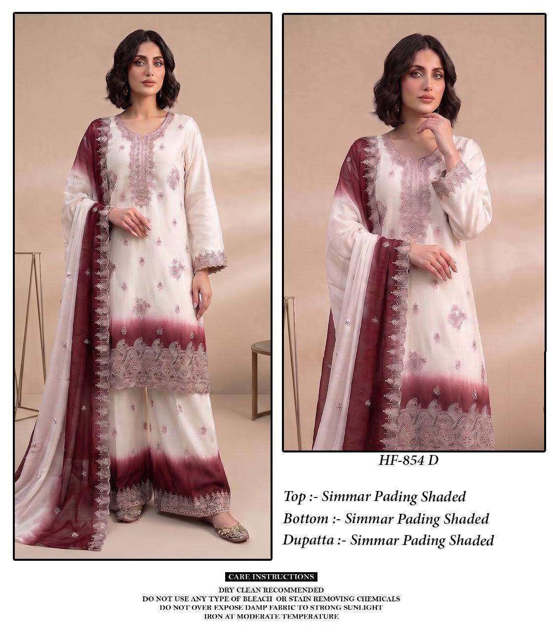 Hoor Tex HF-854 Simmer Embroidered Pakistani Suit Set