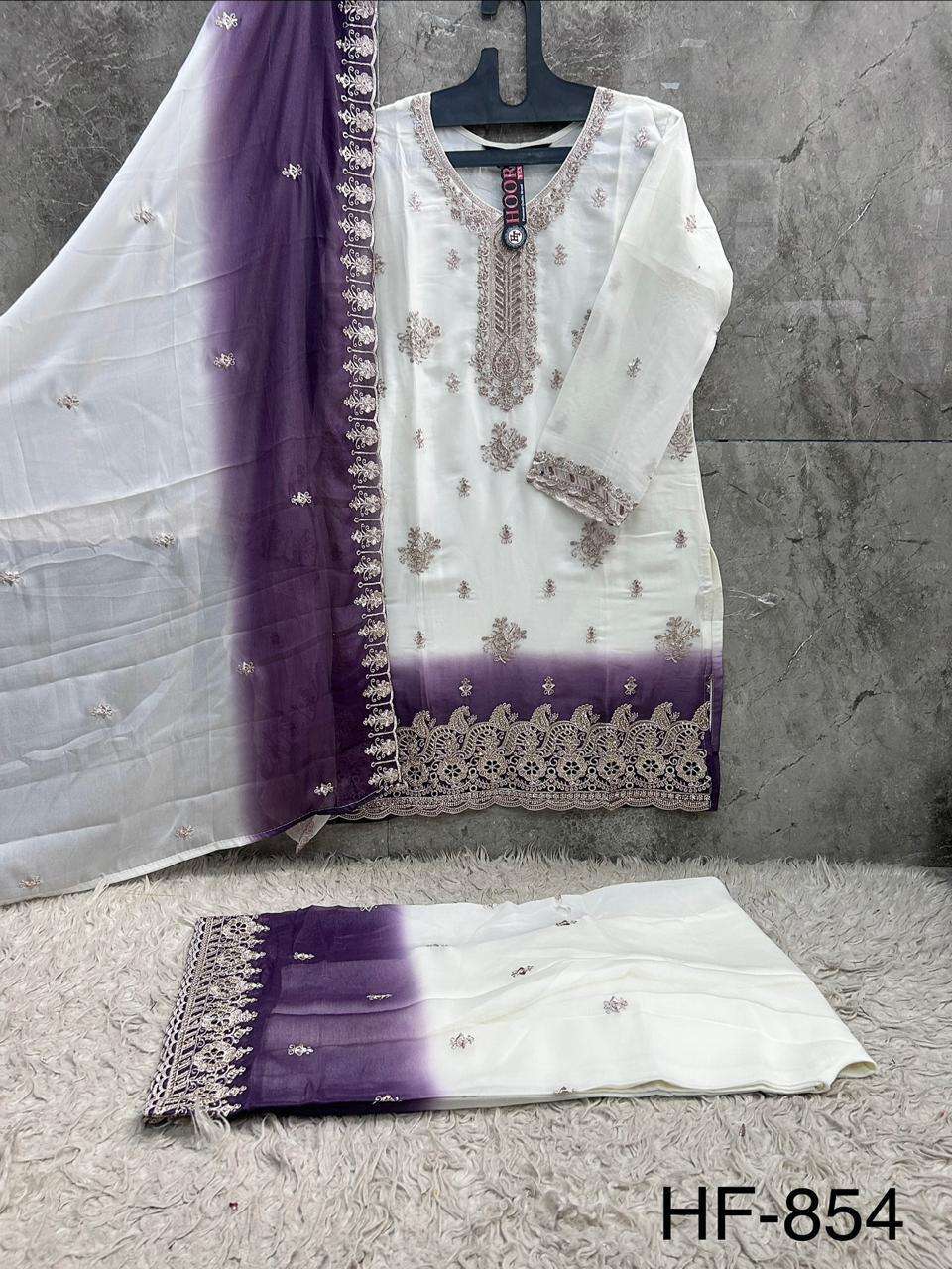 Hoor Tex HF-854 Simmer Embroidered Pakistani Suit Set