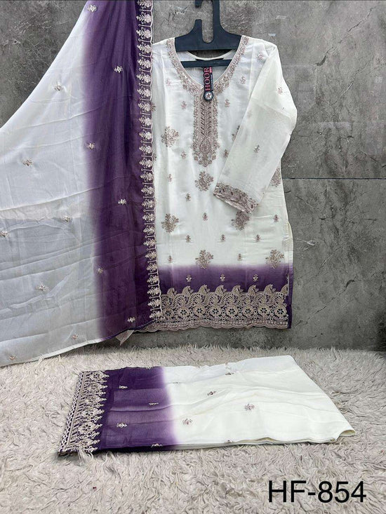 Hoor Tex HF-854 Simmer Embroidered Pakistani Suit Set