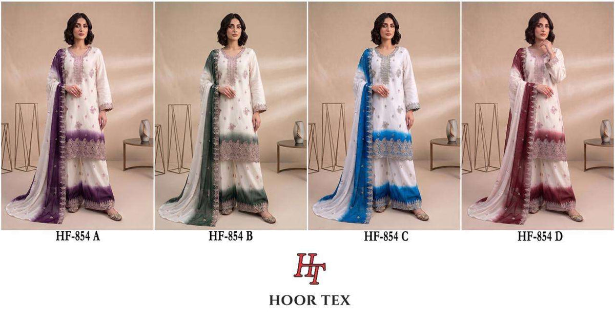 Hoor Tex HF-854 Simmer Embroidered Pakistani Suit Set