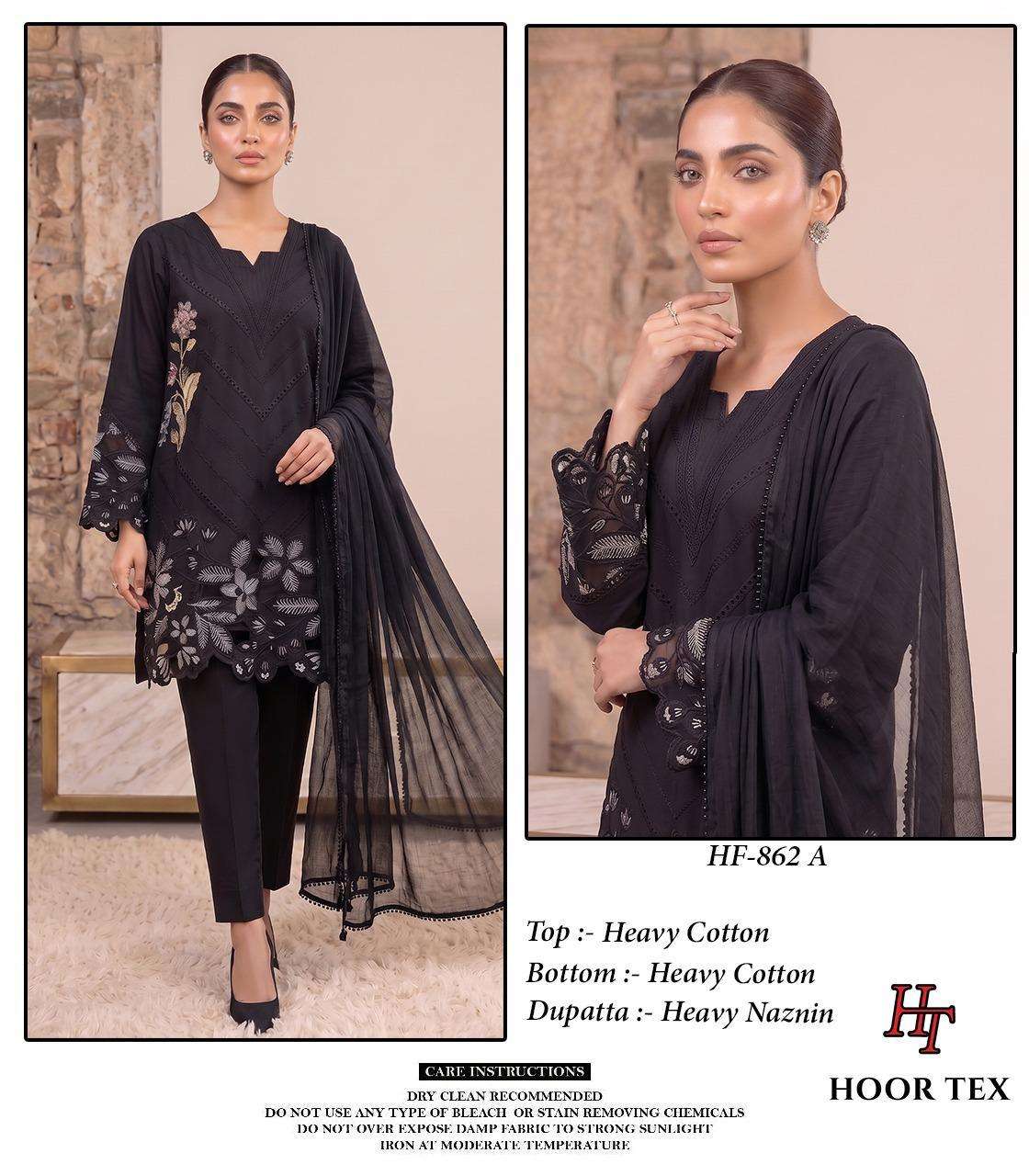 HOOR TEX HF-862 Cotton Embroidered Pakistani Suit Set