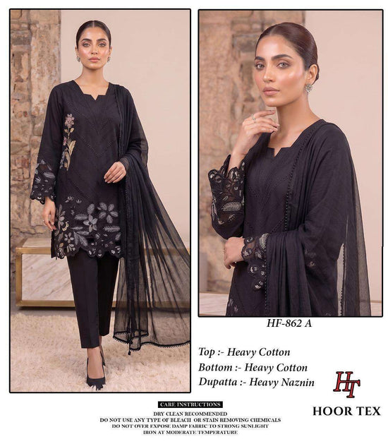 HOOR TEX HF-862 Cotton Embroidered Pakistani Suit Set