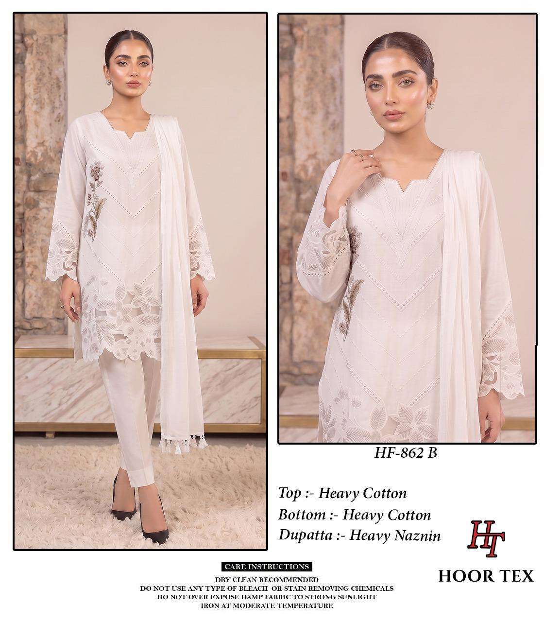 HOOR TEX HF-862 Cotton Embroidered Pakistani Suit Set