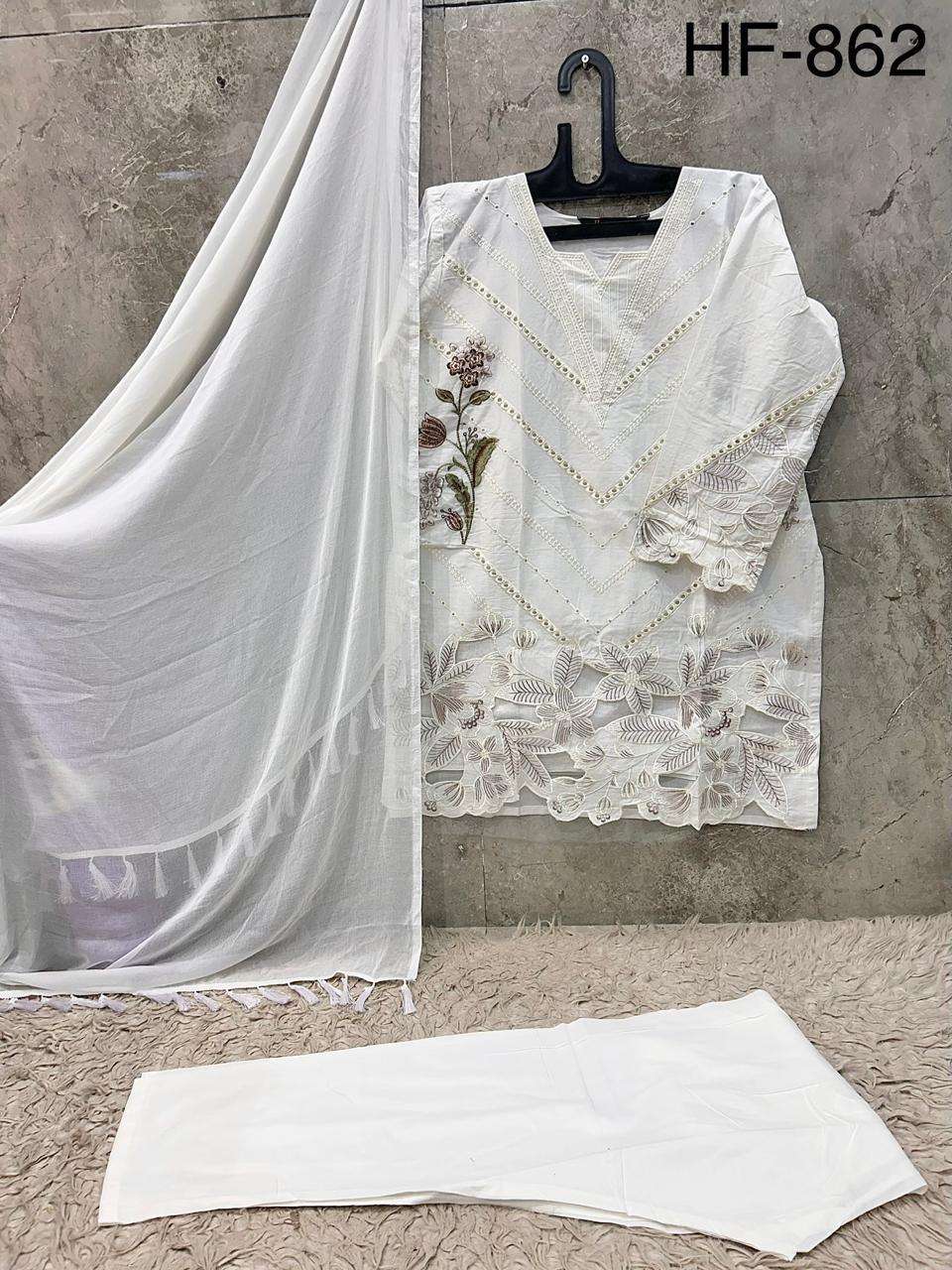 HOOR TEX HF-862 Cotton Embroidered Pakistani Suit Set