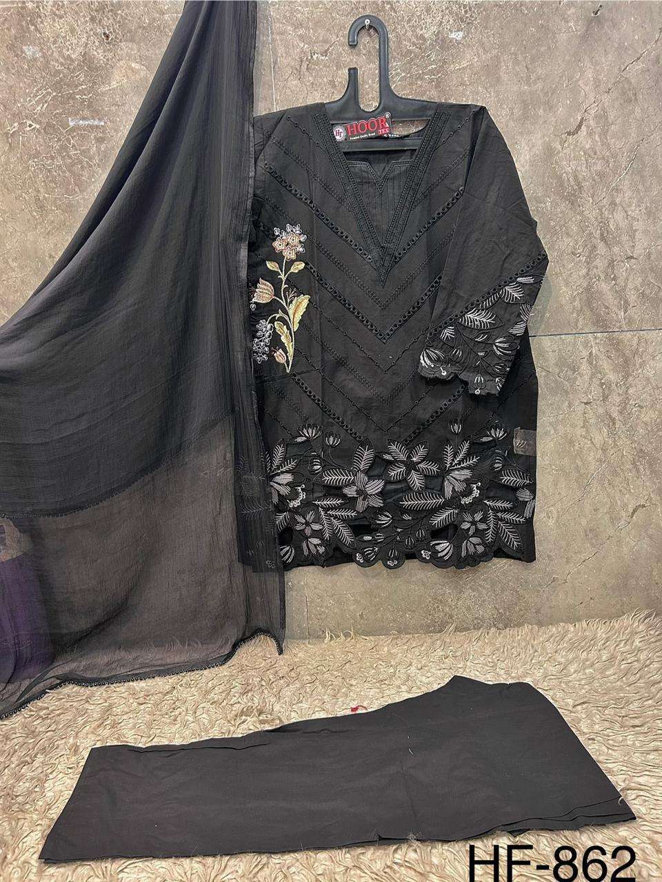 HOOR TEX HF-862 Cotton Embroidered Pakistani Suit Set