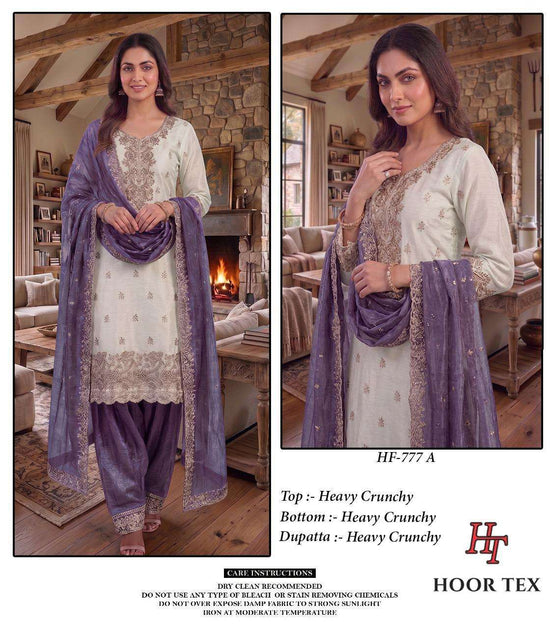 HOOR TEX HF-877 Crunchy Embroidered Pakistani Suit Set
