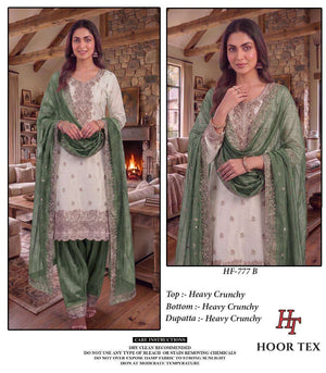 HOOR TEX HF-877 Crunchy Embroidered Pakistani Suit Set