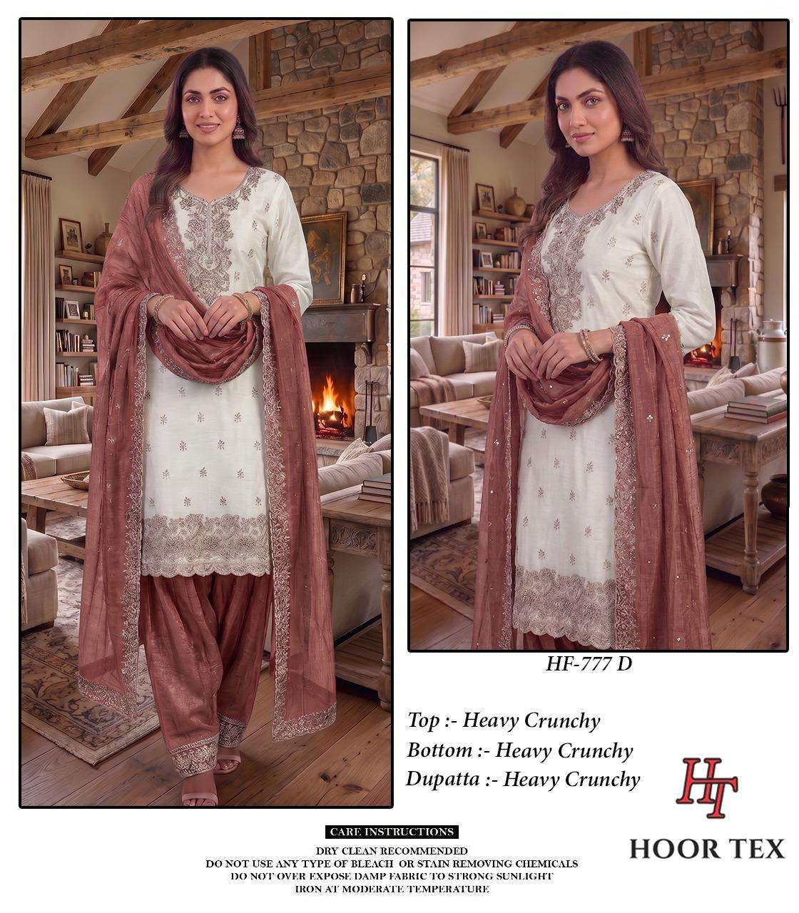 HOOR TEX HF-877 Crunchy Embroidered Pakistani Suit Set
