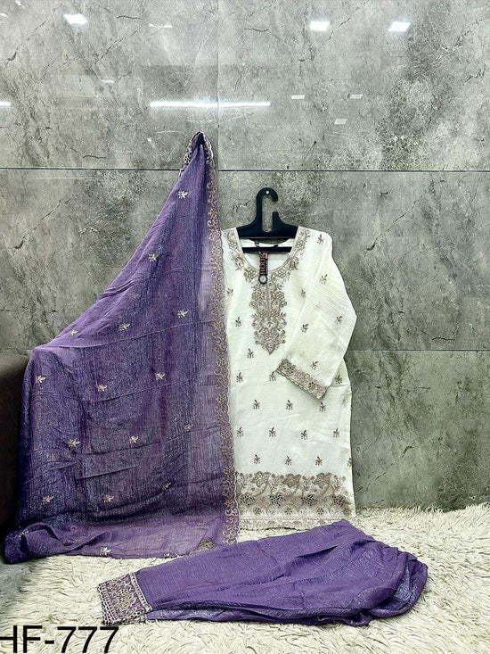 HOOR TEX HF-877 Crunchy Embroidered Pakistani Suit Set