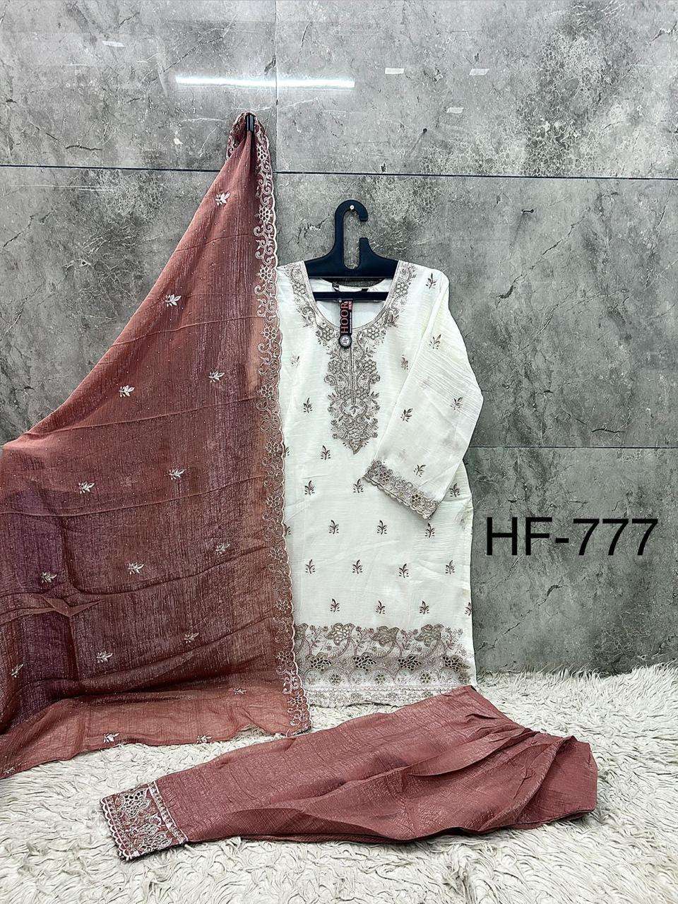 HOOR TEX HF-877 Crunchy Embroidered Pakistani Suit Set