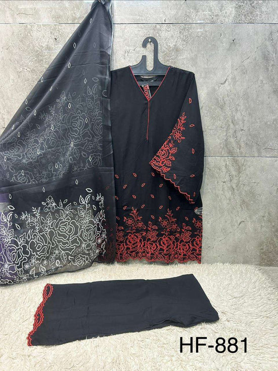 Hoor Tex HF-881 Rayon Embroidery Stitched Pakistani Suit - Amrah Wholesale