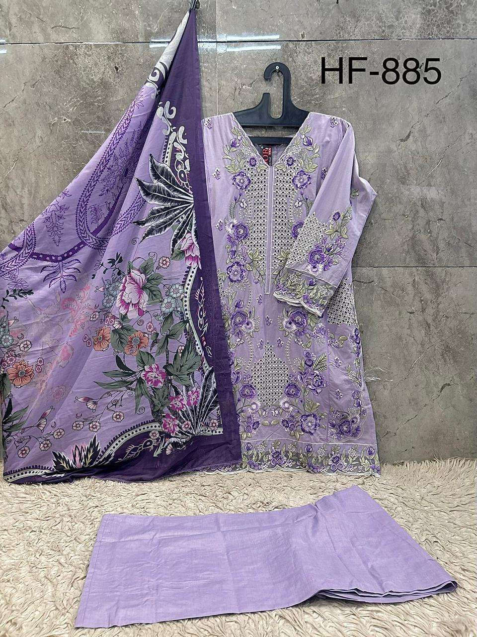 Hoor Tex HF-885 Cotton Embroidered Stitched Pakistani Suit Set