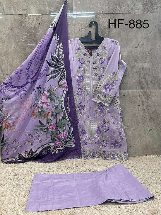 Hoor Tex HF-885 Cotton Embroidered Stitched Pakistani Suit Set