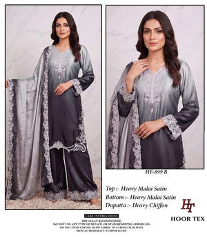 HOOR TEX HF-899 Malai Satin Stitched Dress Set - Amrah Wholesale
