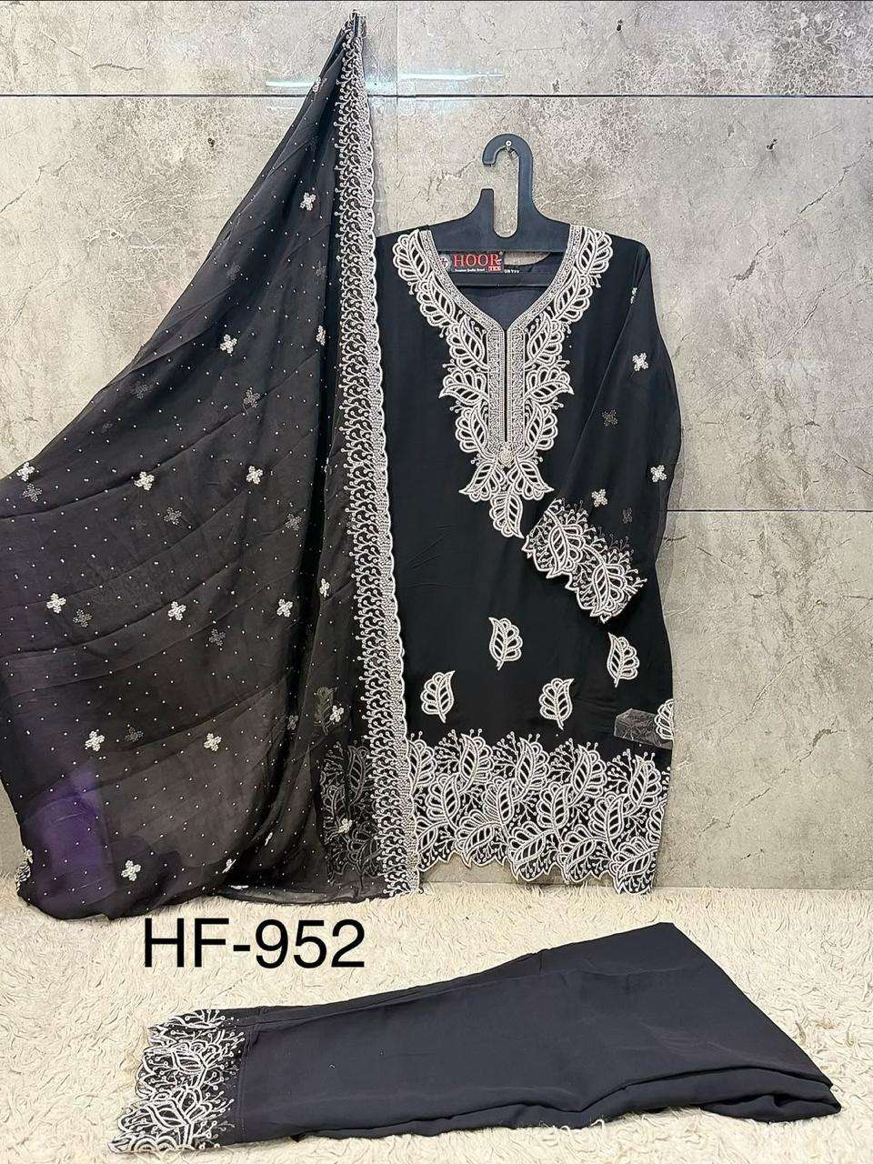 HOOR TEX HF-952 Georgette Embroidery Stitched Suit Set