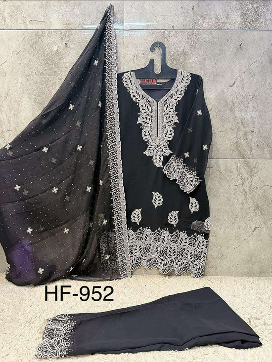 HOOR TEX HF-952 Georgette Embroidery Stitched Suit Set