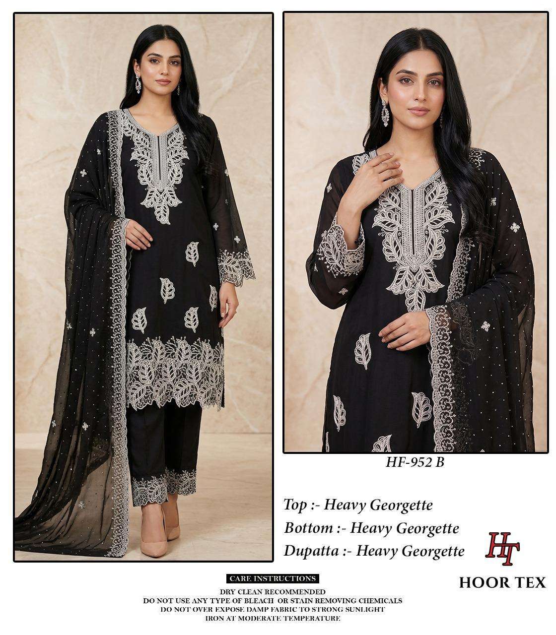 HOOR TEX HF-952 Georgette Embroidery Stitched Suit Set