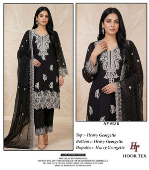 HOOR TEX HF-952 Georgette Embroidery Stitched Suit Set