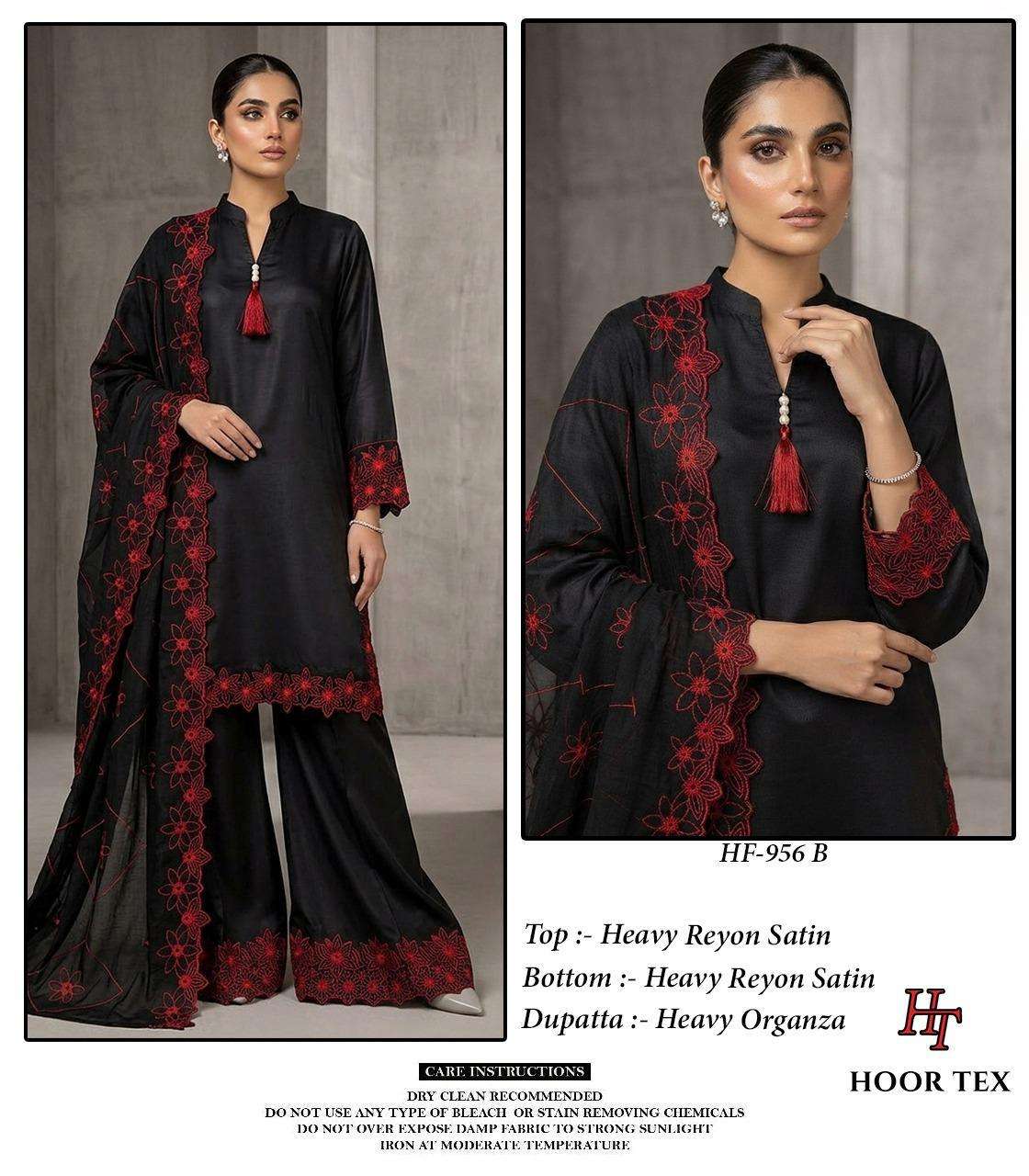 HOOR TEX HF-956 Rayon Satin Pakistani Suit Set