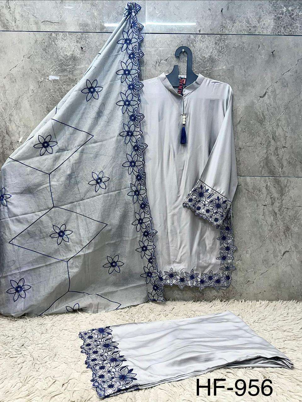 HOOR TEX HF-956 Rayon Satin Pakistani Suit Set