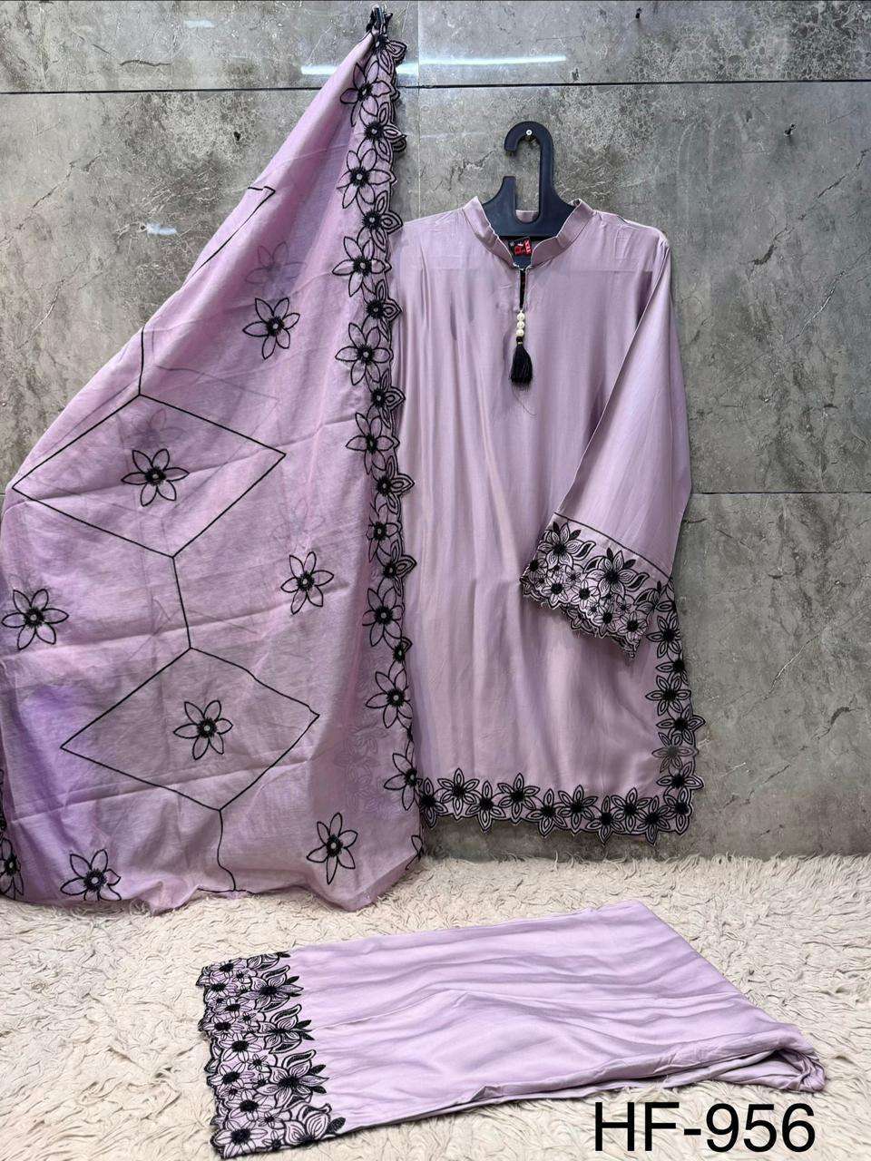 HOOR TEX HF-956 Rayon Satin Pakistani Suit Set