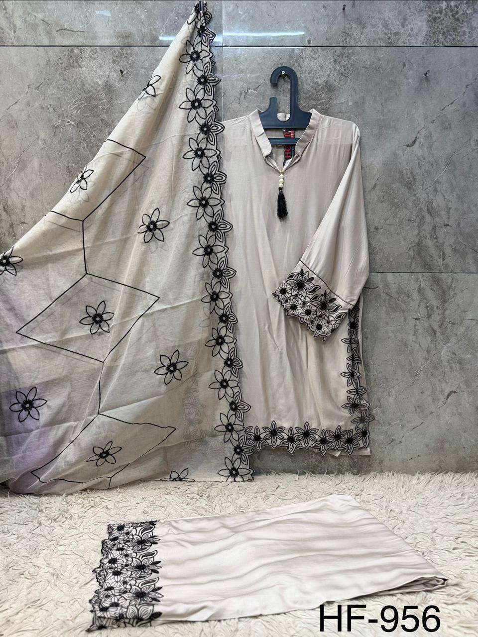 HOOR TEX HF-956 Rayon Satin Pakistani Suit Set