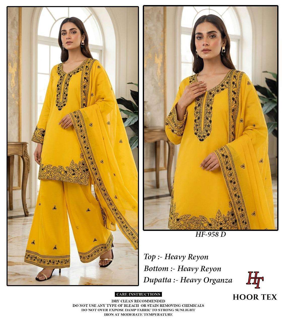 HOOR TEX HF-958 Rayon Stitched Pakistani Dresses