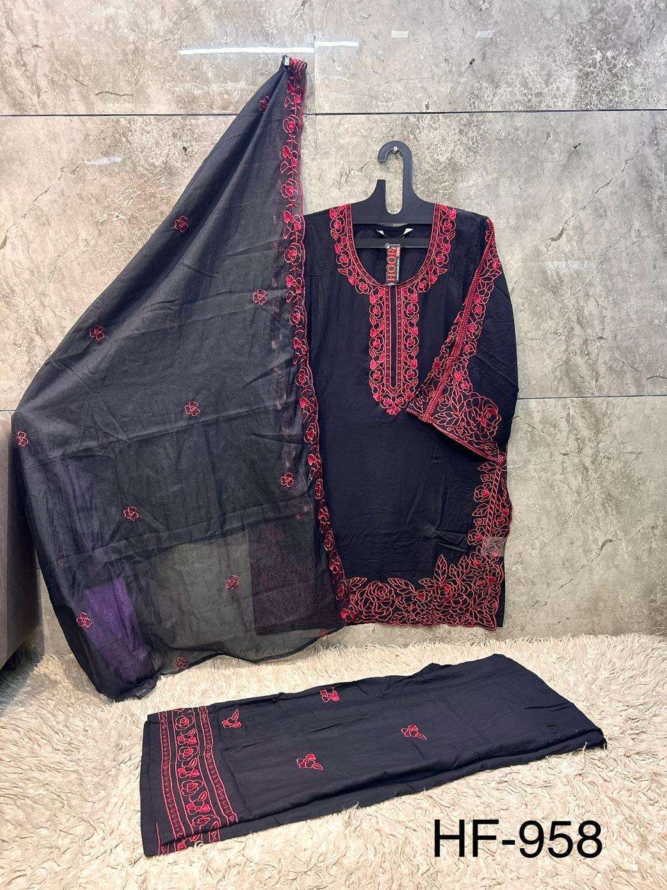 HOOR TEX HF-958 Rayon Stitched Pakistani Dresses