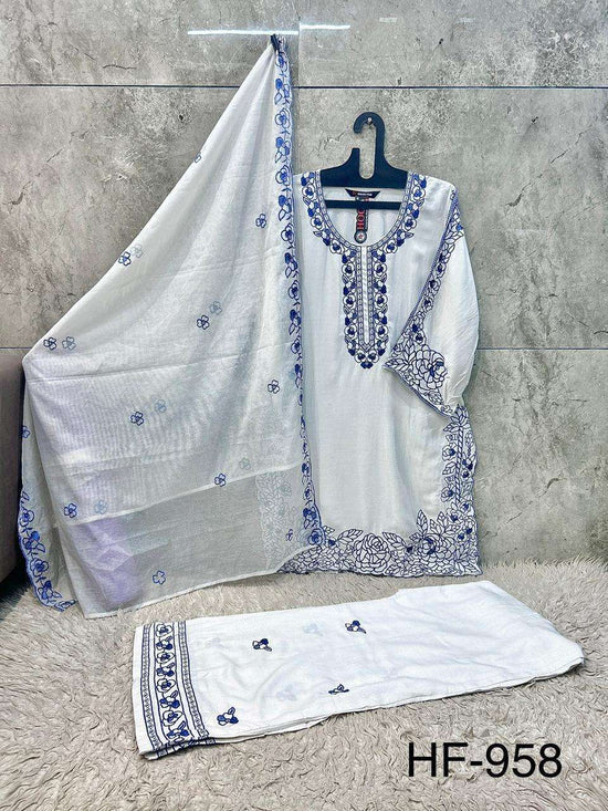 HOOR TEX HF-958 Rayon Stitched Pakistani Dresses