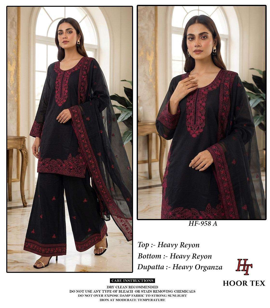 HOOR TEX HF-958 Rayon Stitched Pakistani Dresses