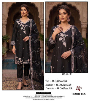 Hoor Tex HF-964 A To B Series Organza Silk Pakistani Suit