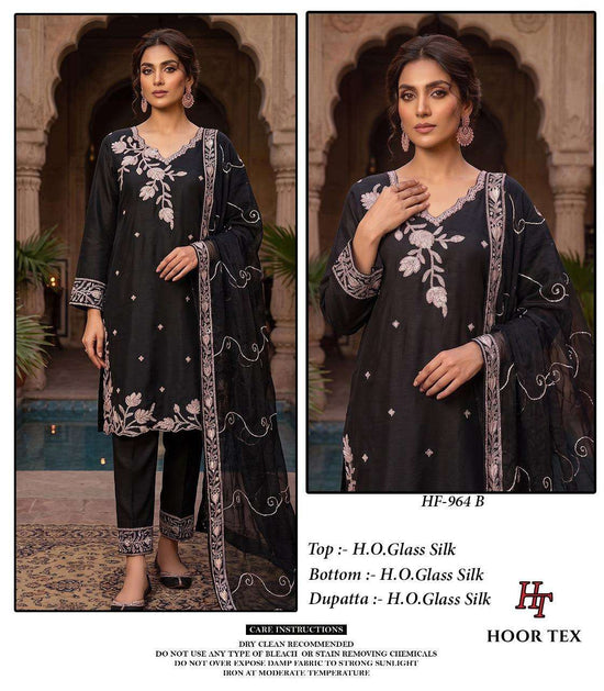 Hoor Tex HF-964 A To B Series Organza Silk Pakistani Suit