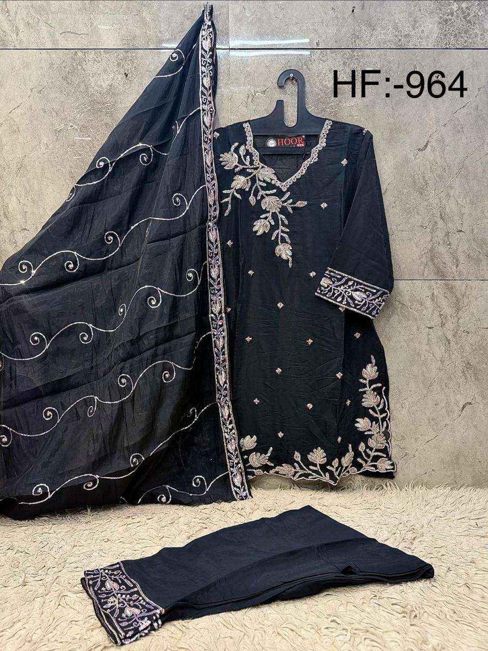 Hoor Tex HF-964 A To B Series Organza Silk Pakistani Suit