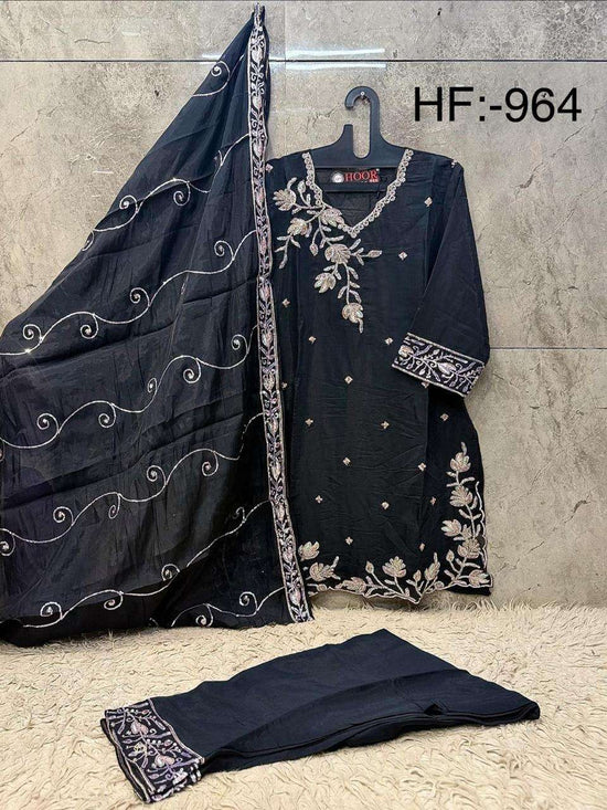 Hoor Tex HF-964 A To B Series Organza Silk Pakistani Suit
