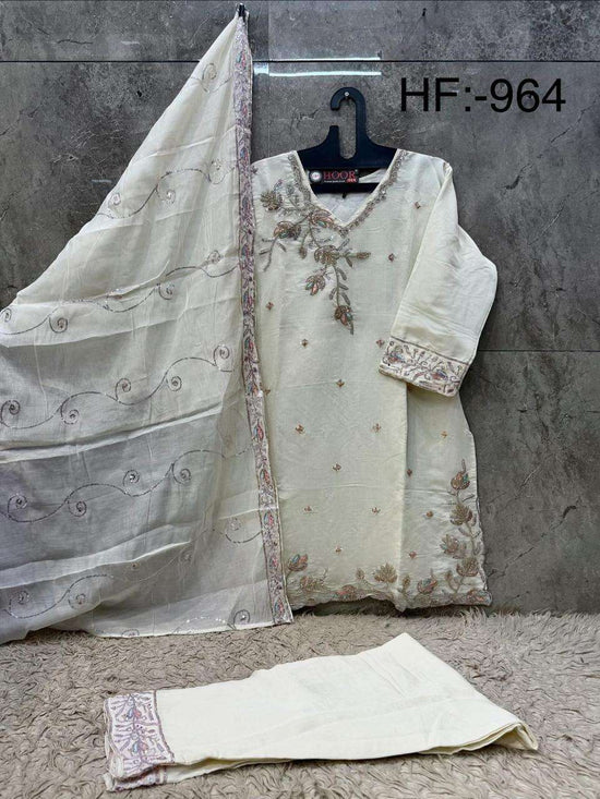 Hoor Tex HF-964 A To B Series Organza Silk Pakistani Suit