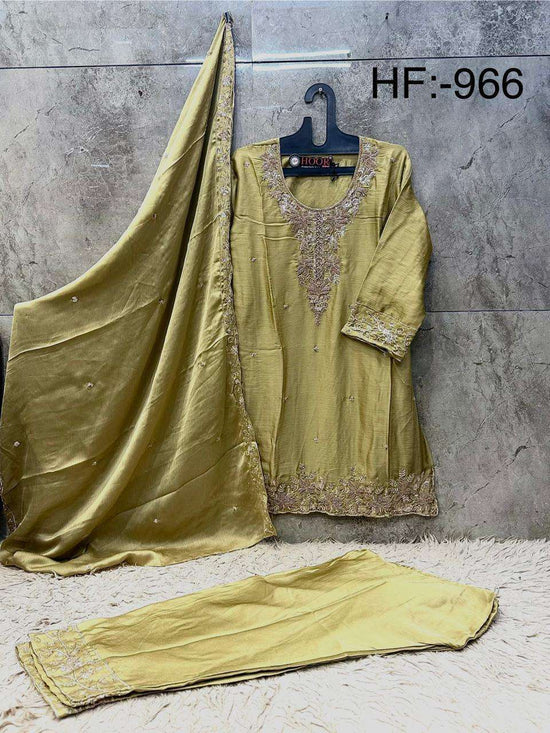 Hoor Tex HF-966 Chiffon Embroidery Pakistani Suit Set