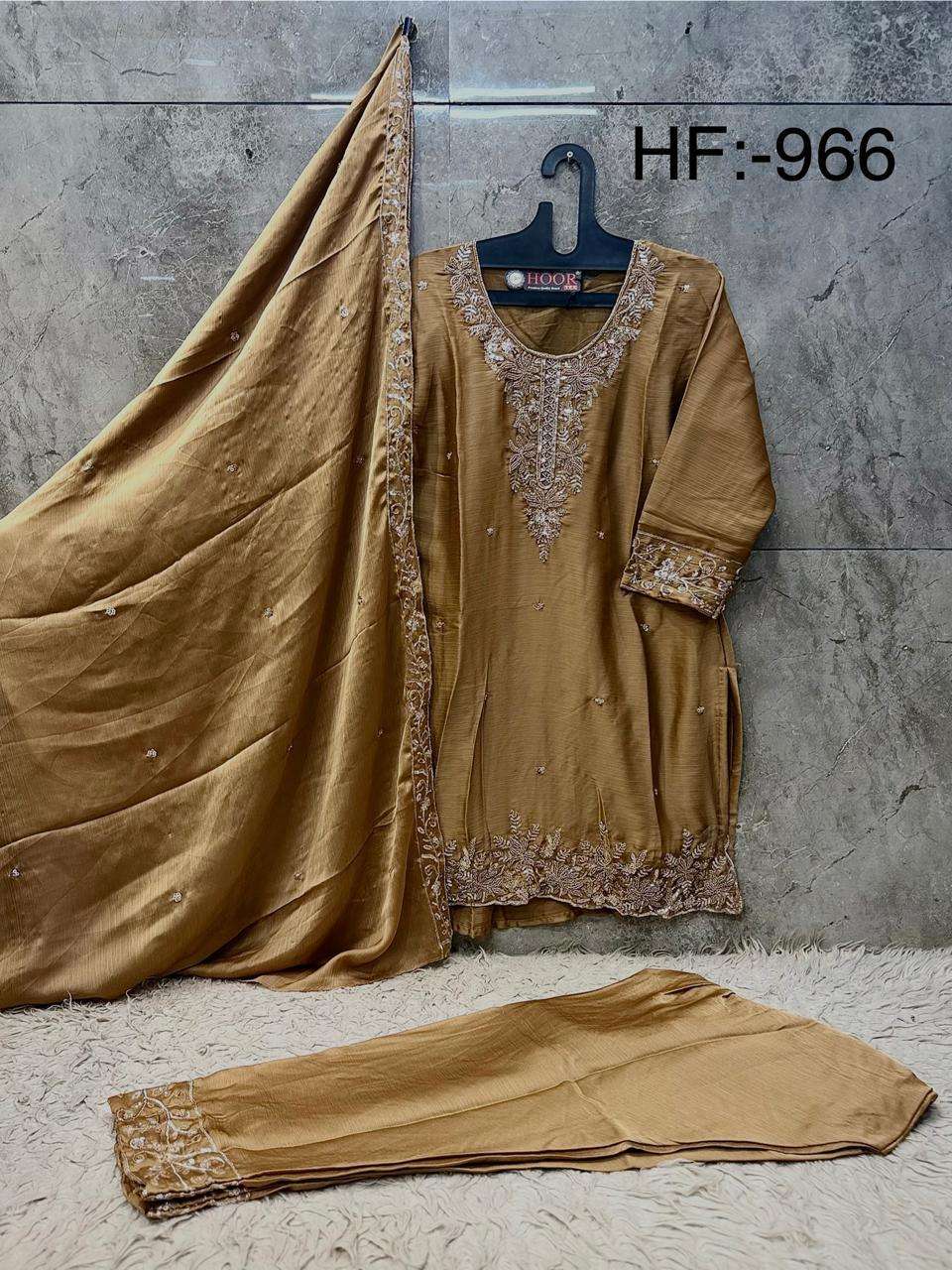 Hoor Tex HF-966 Chiffon Embroidery Pakistani Suit Set
